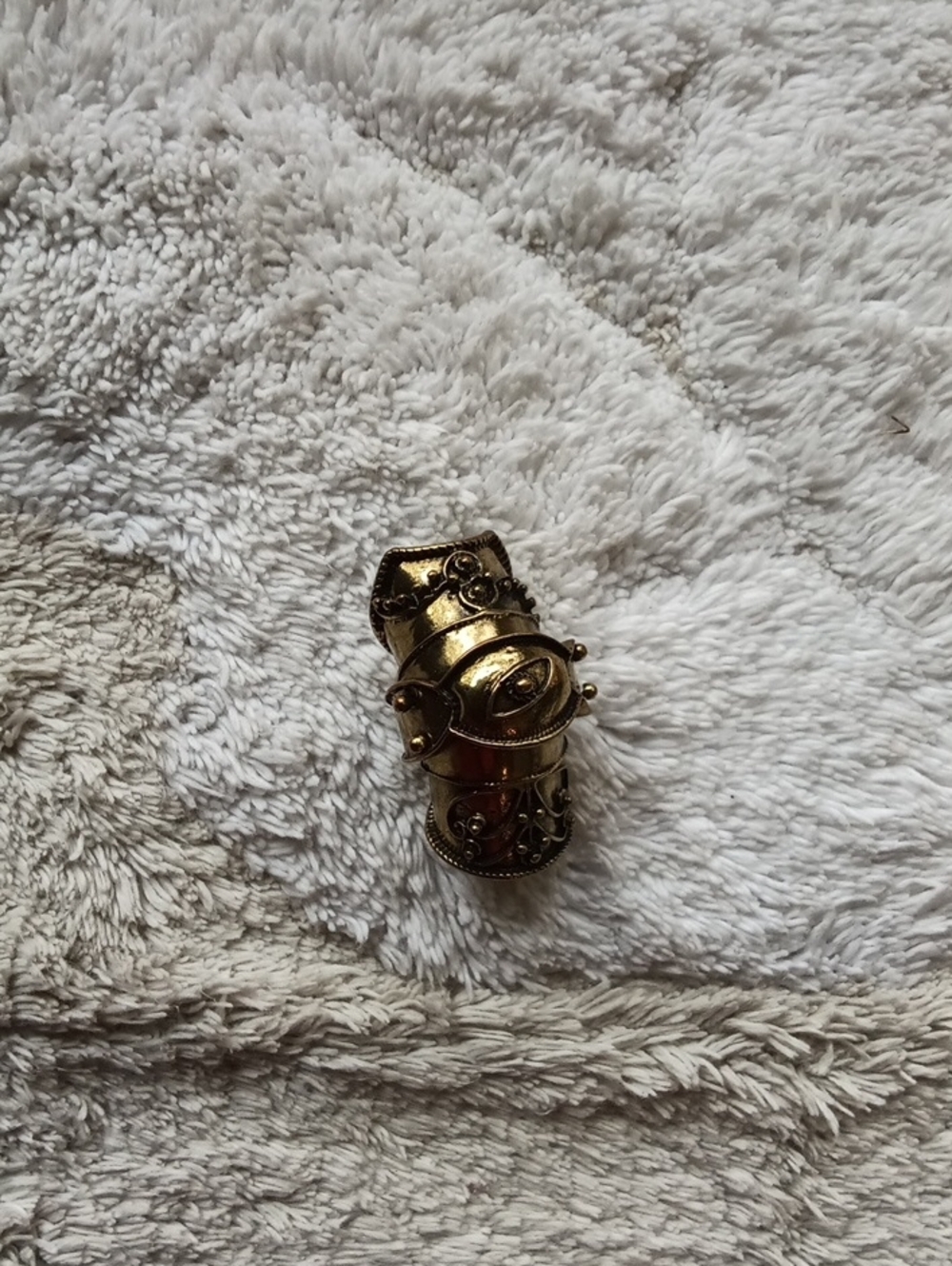 Gold-Tone Decorative Stacked Ring - Women Accessories
